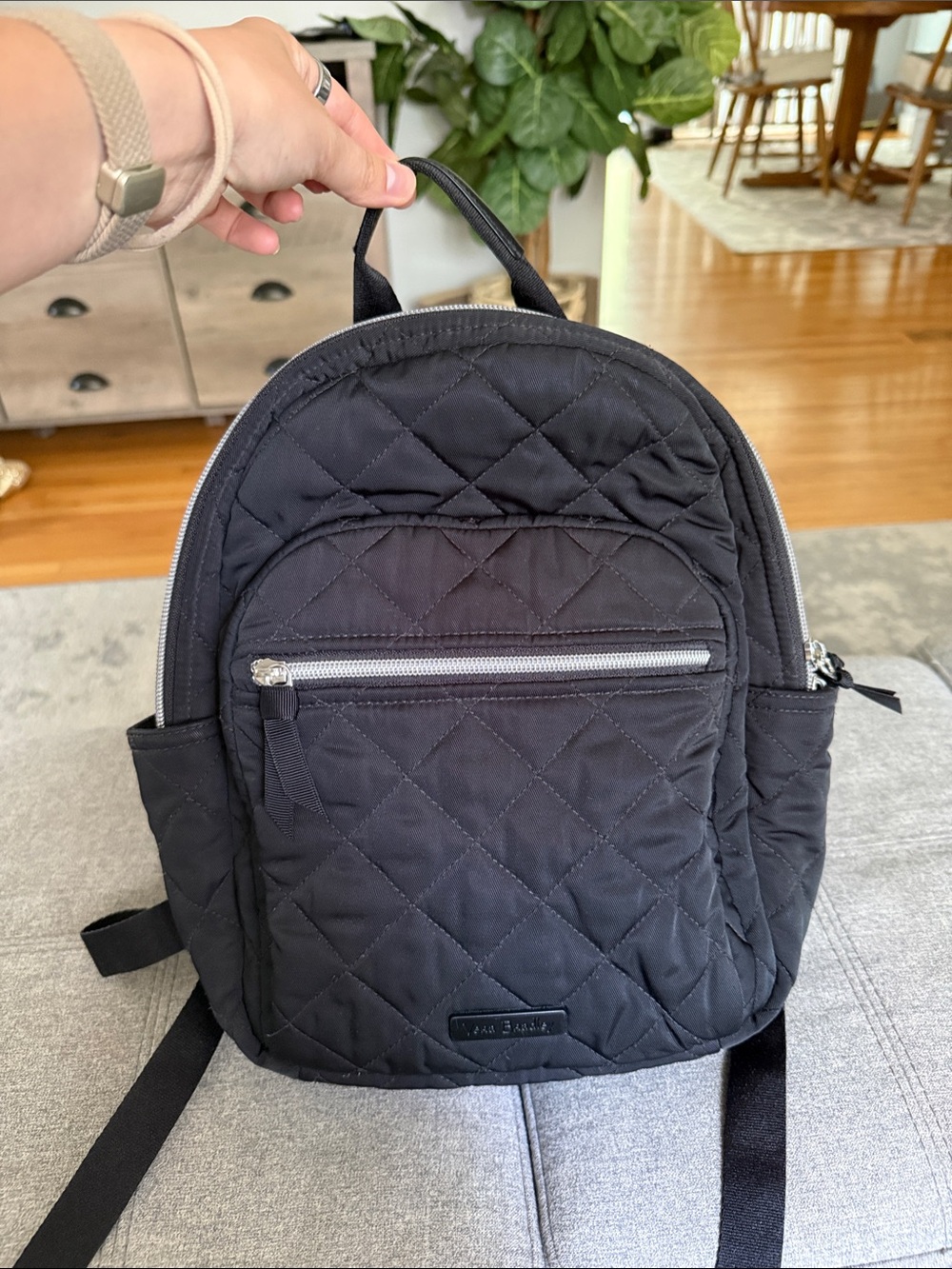 Black Quilted Mini Backpack - Vera Bradley